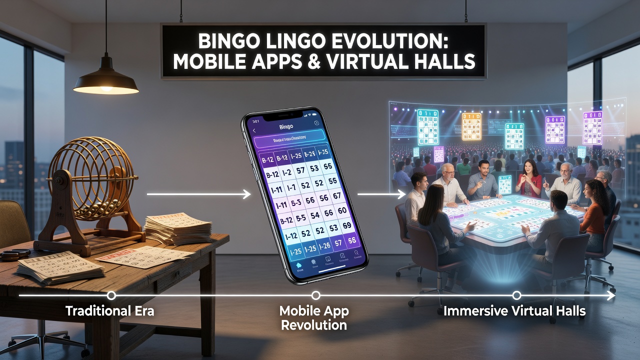 Virtual bingo hall screenshot with players interacting through avatars and digital chat bubbles