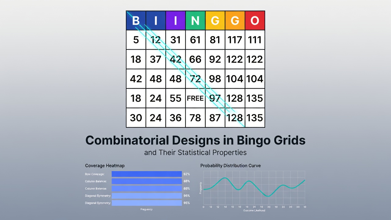 Bingo grid layout showing column ranges and free space arrangement in a standard 5x5 card