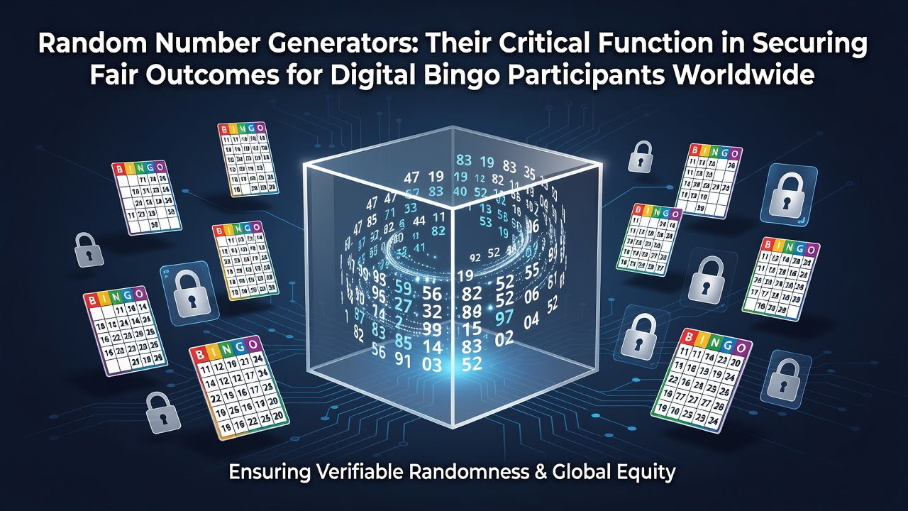 Digital bingo interface displaying randomized number draws on a secure online platform